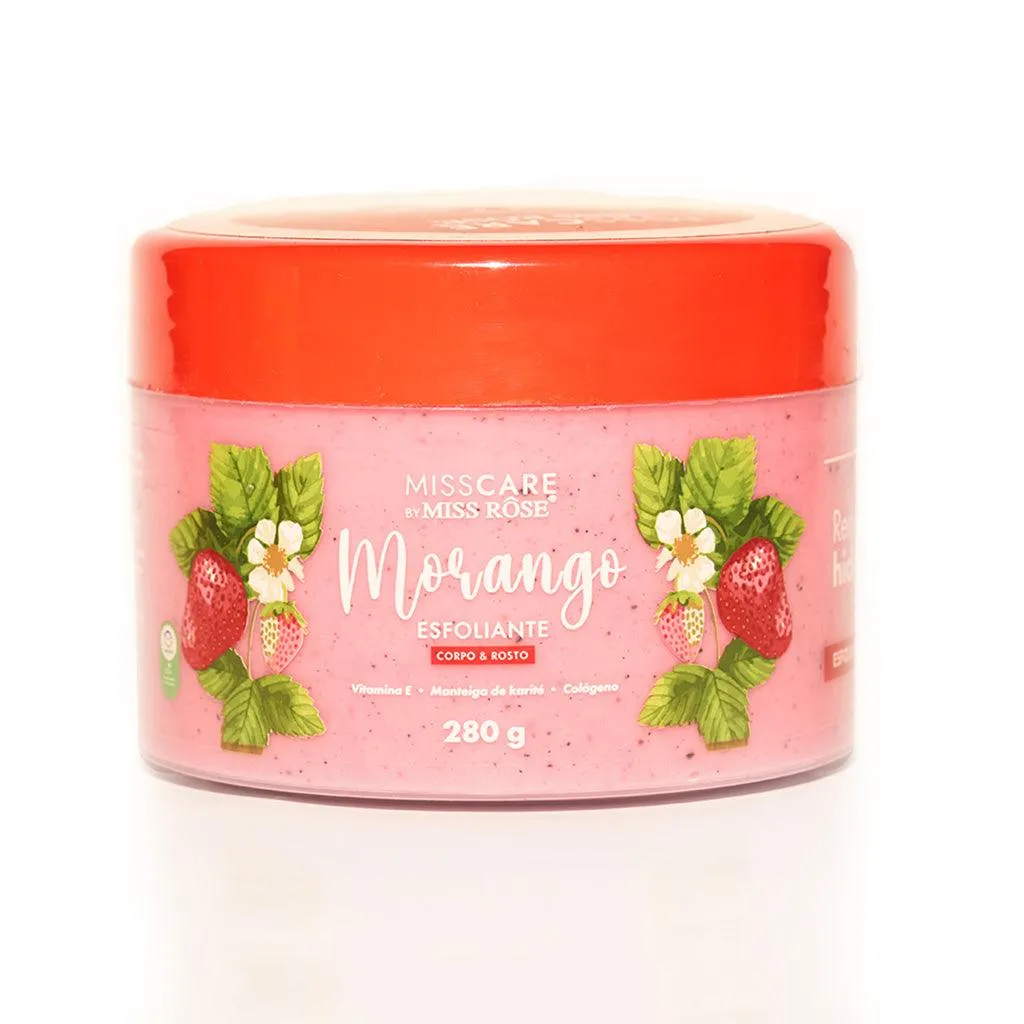Esfoliante Corpo e Rosto Morango Miss Rôse