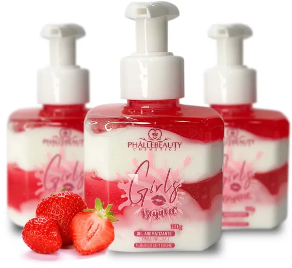 Gel Creme para Virilha - Morango com Creme - 180g - Beijável